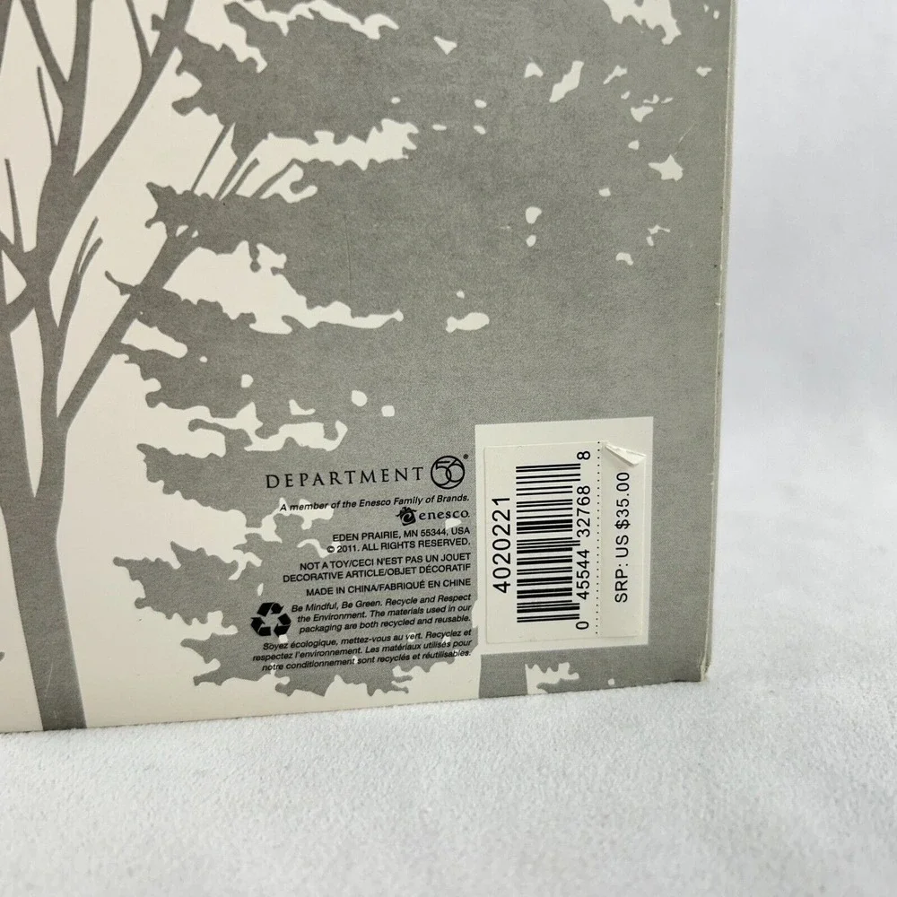 Dept 56 SNOW VILLAGE CLOCK TOWER 35th Anniversary Retired #4020221 Box Read